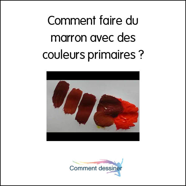 Comment faire du marron avec des couleurs primaires